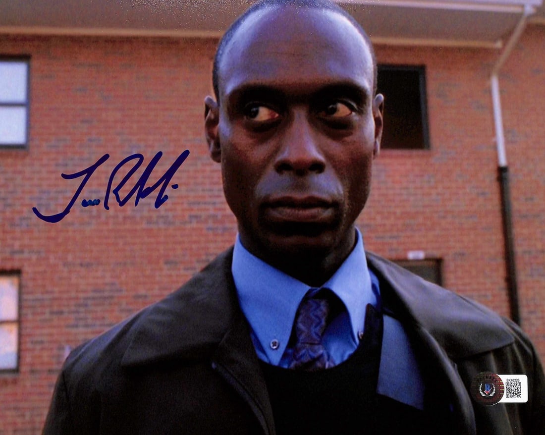 Lance Reddick Signed 8x10 Photo Cedric Daniels Beckett Certified: Lance Reddick Signed 8x10 Photo Cedric Daniels Beckett Certified This is an autographed 8x10 photograph of Lance Reddick, known for his role as "Cedric Daniels" in the acclaimed series The Wire. The p