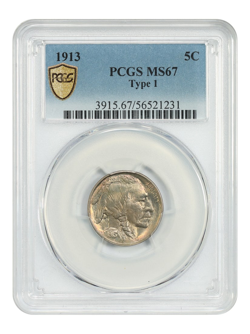 PCGS MS67 1913 Buffalo Nickel Type 1 Philadelphia Mint (1 of 4)