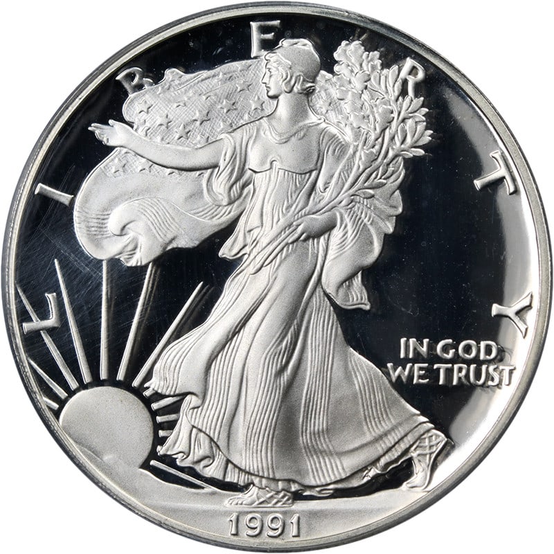 1991-S Silver Eagle Dollar PCGS PR69DCAM Reagan Legacy Signature (1 of 4)