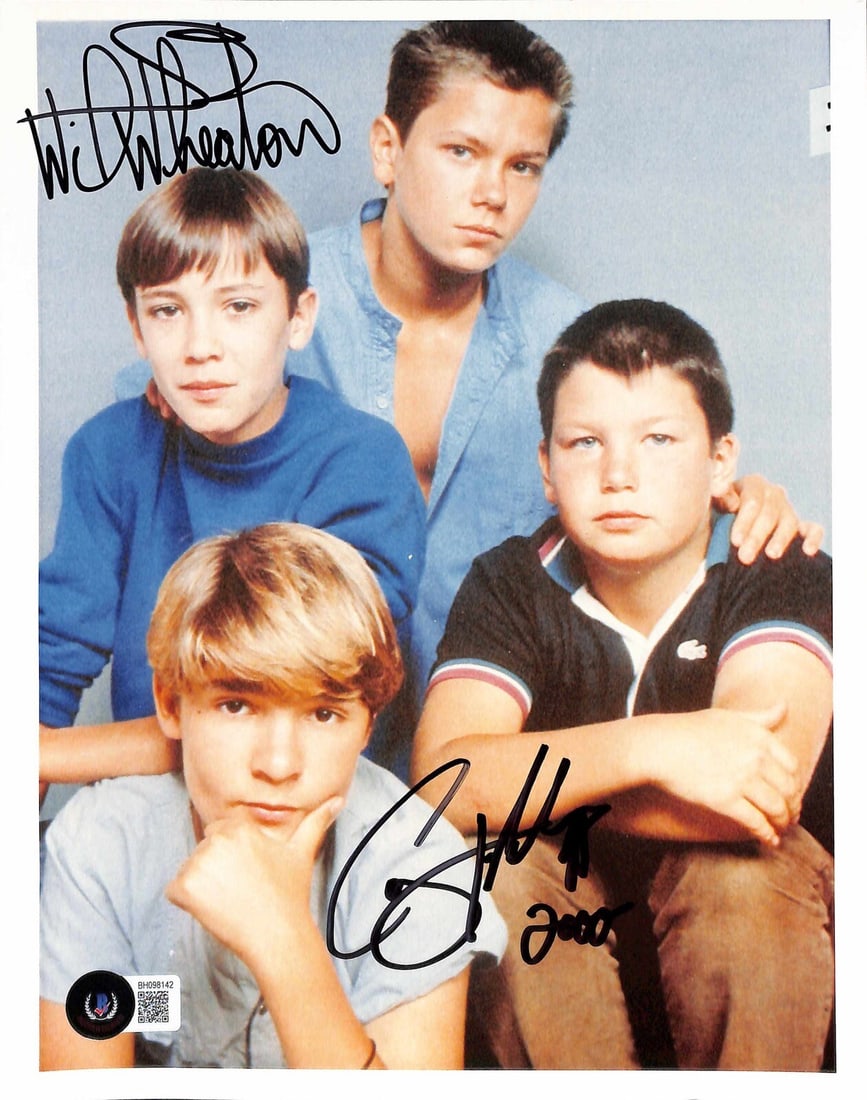 Stand by Me 8x10 Signed Photo by Feldman Wheaton Beckett Certified: Stand by Me 8x10 Signed Photo by Feldman Wheaton Beckett Certified This autographed 8x10 photograph features the signatures of actors Corey Feldman and Wil Wheaton, renowned for their roles in the cla