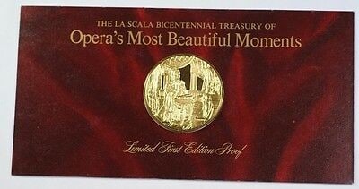 Otello Gold-Plated Sterling Silver Medal with Display Card by Franklin Mint: Otello Gold-Plated Sterling Silver Medal with Display Card by Franklin Mint This La Scala Opera's Most Beautiful Moments medal features a depiction of Otello by Giuseppe Verdi. Struck in 0.925 sterlin