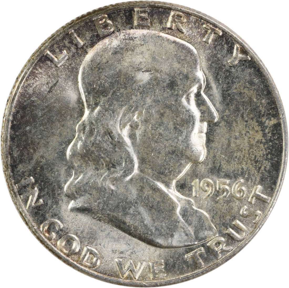 1956 Silver 50C Franklin Half Dollar Choice Brilliant Uncirculated Uncertified (1 of 2)