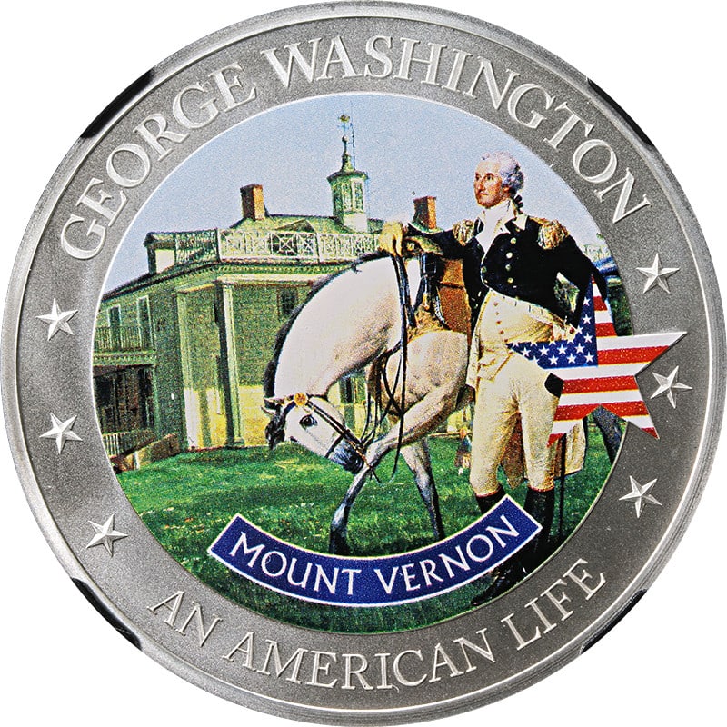 2021 Mount Vernon Life of Washington NGC MS70 1/2oz Silver $2 Coin: 2021 Mount Vernon Life of Washington NGC MS70 1/2oz Silver $2 Coin This is a 2021 Cook Island 1/2oz Silver $2 coin from the 'Life of Washington: Mount Vernon' series, certified by NGC with a grade of