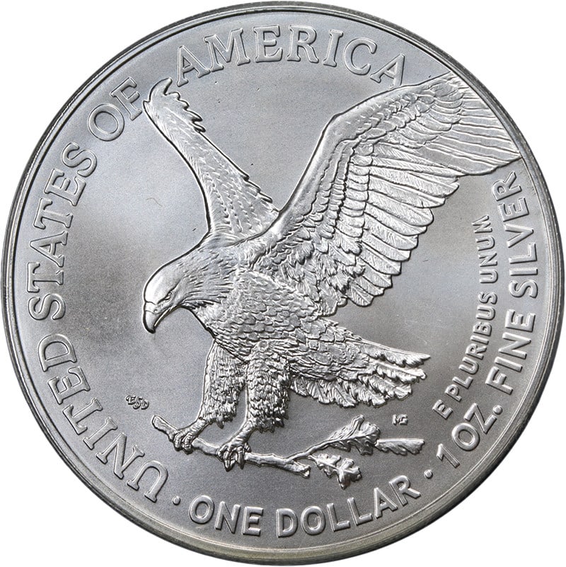 PCGS MS70 2021 Type 2 Silver Eagle First Day Signed by Emily Damstra: PCGS MS70 2021 Type 2 Silver Eagle First Day Signed by Emily Damstra This 2021 Silver American Eagle $1 Type 2 coin is certified by PCGS with a grade of MS70, indicating a perfect uncirculated conditi