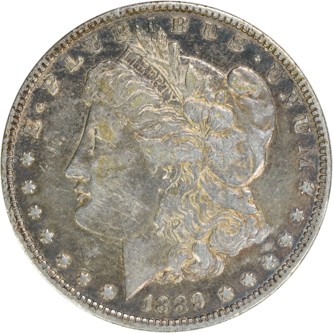 1889-O Morgan Silver Dollar EF Uncertified 90% Silver Coin: 1889-O Morgan Silver Dollar EF Uncertified 90% Silver Coin This 1889-O Morgan Silver Dollar showcases the artistry of designer George T. Morgan, featuring a striking image of Lady Liberty on the obver