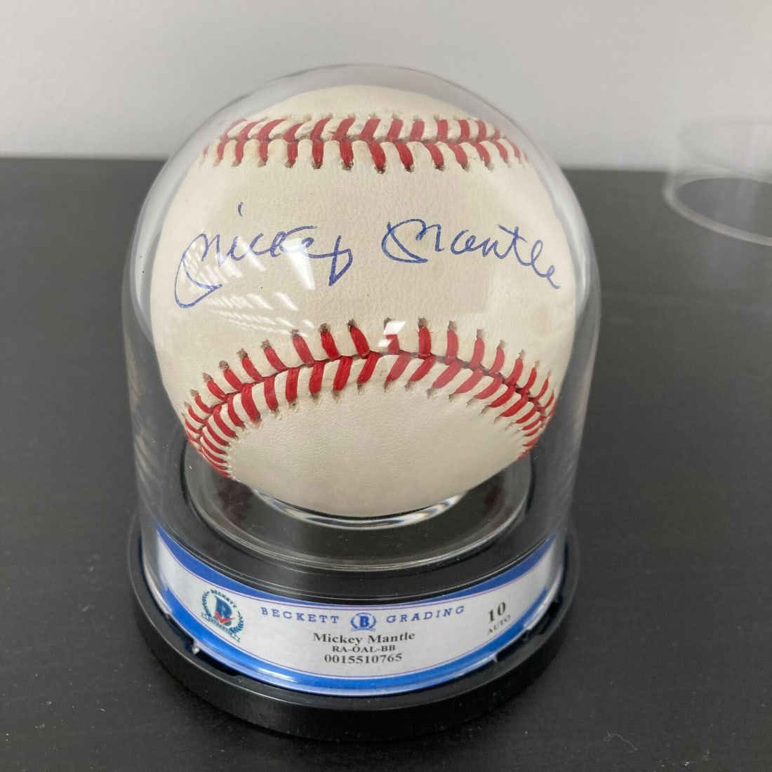 Mickey Mantle Signed American League Baseball BGS 10 GEM MINT Beckett (1 of 9)
