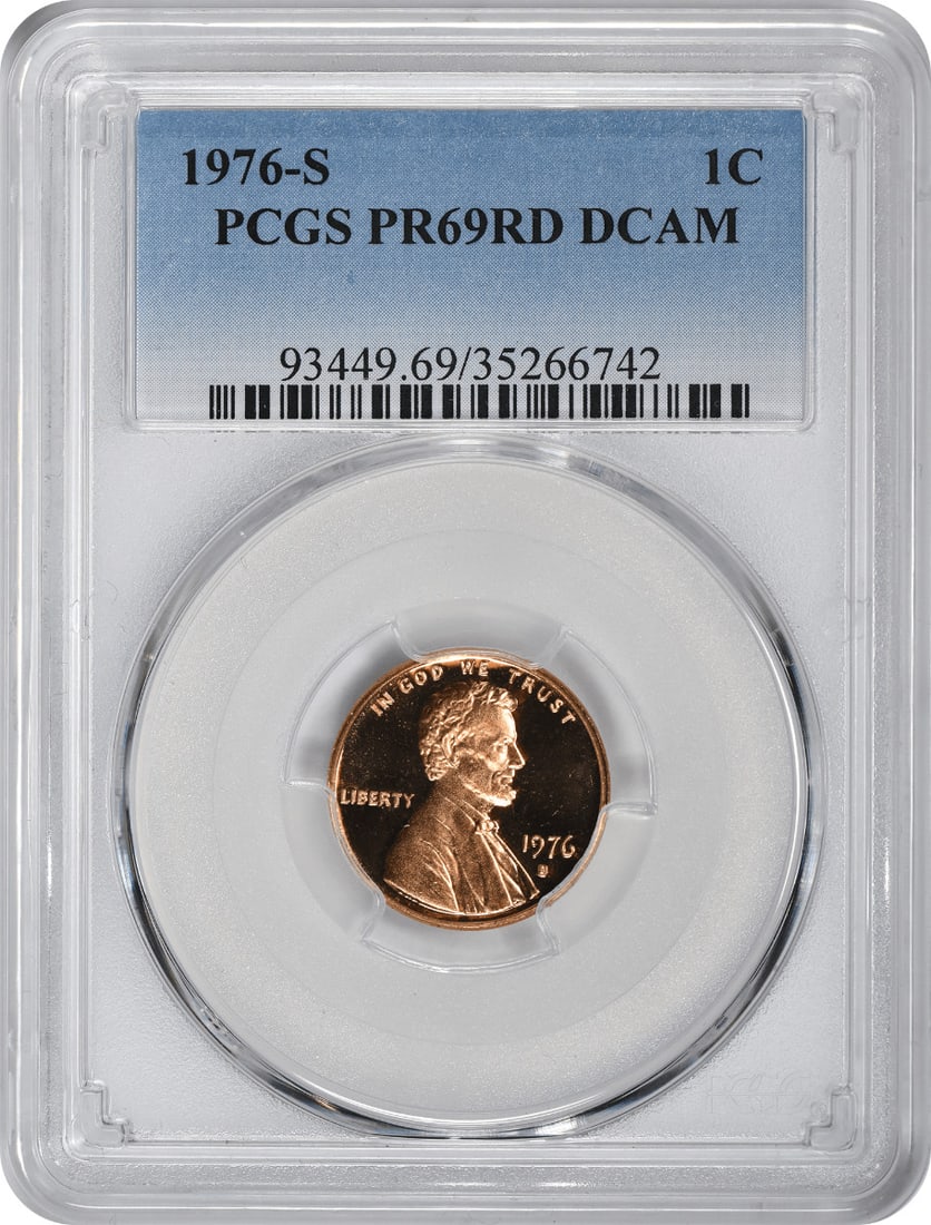 1976-S Lincoln Cent PR69RD DCAM PCGS Uncirculated Proof Coin (1 of 2)