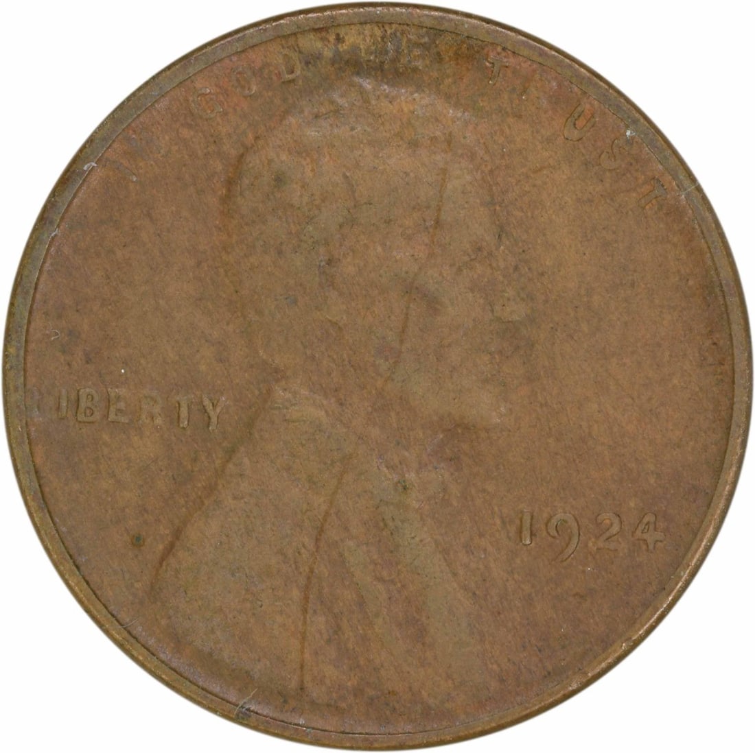 1924-D Lincoln Wheat Cent VF Uncertified Copper Coin (1 of 2)