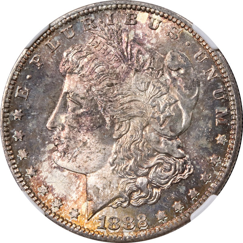 1882-S NGC MS65 Morgan Silver Dollar with Toning (1 of 4)
