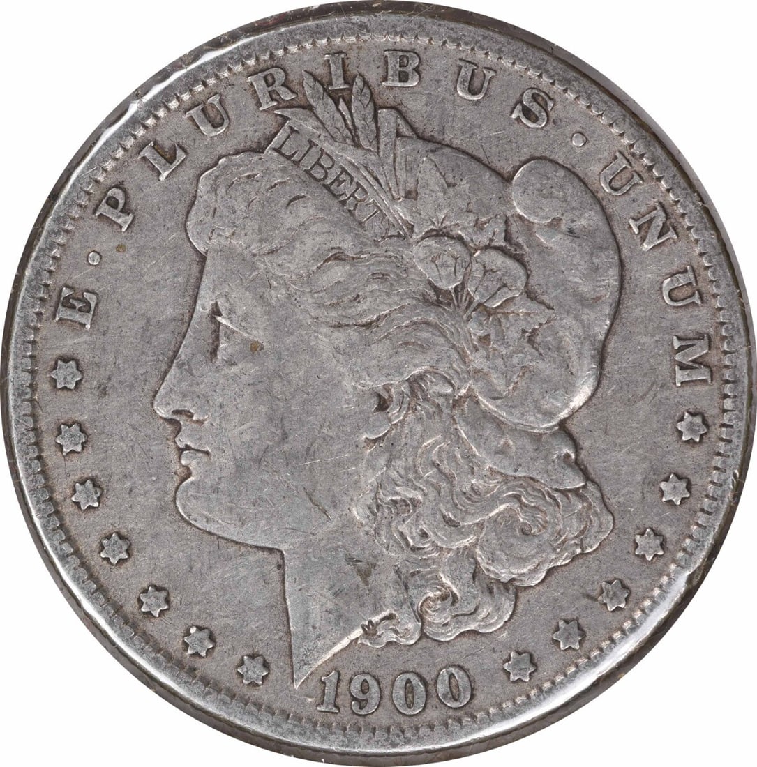 1900-O Morgan Silver Dollar VF Uncertified 90% Silver Coin (1 of 2)