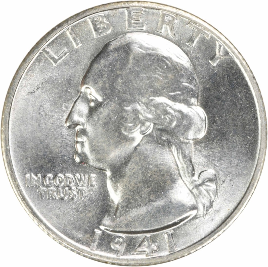 Choice BU Plus 1941-S Silver Washington Quarter Uncertified US Coin (1 of 2)