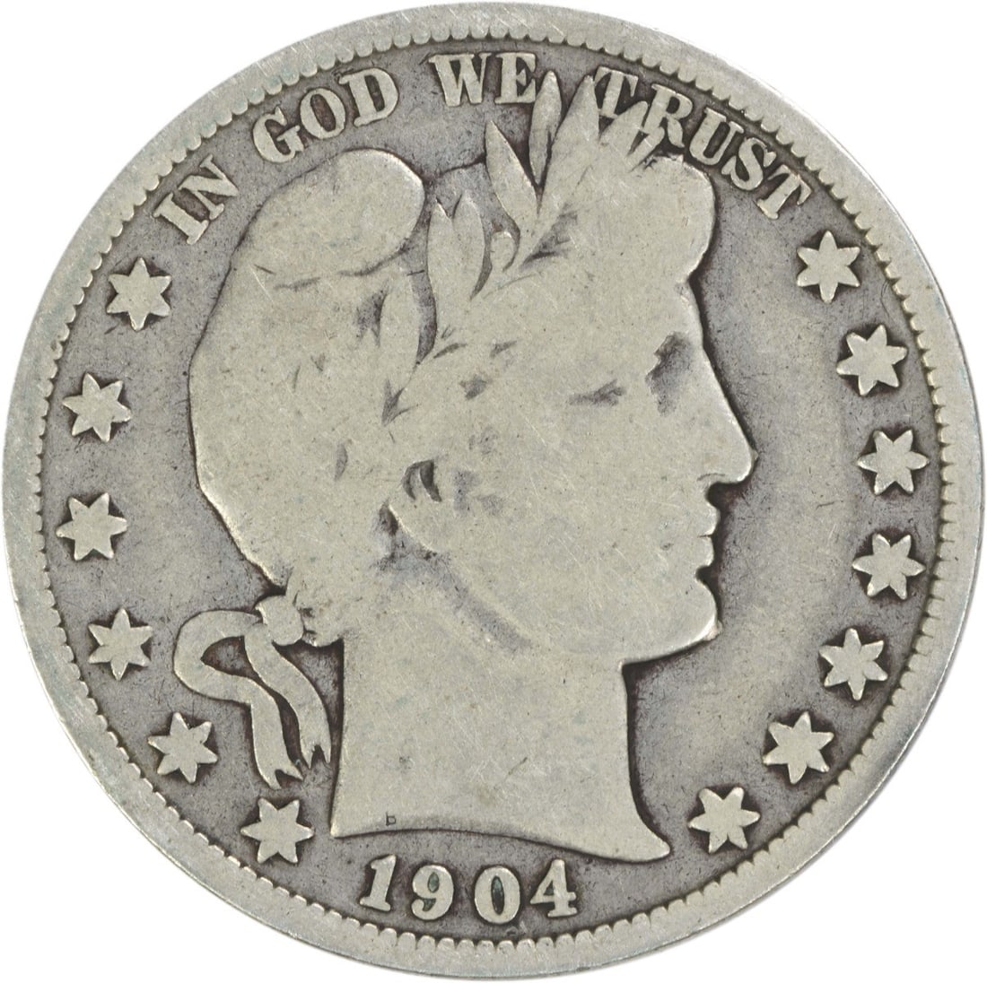 1904 New Orleans Barber Half Dollar 90 Percent Silver VG Uncertified (1 of 2)