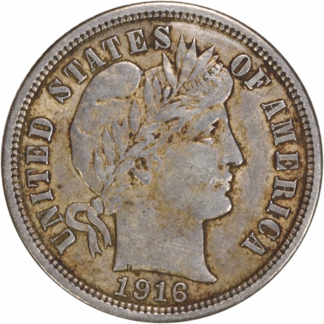 1916 Barber Dime 90% Silver AU Uncertified Philadelphia Mint: 1916 Barber Dime 90% Silver AU Uncertified Philadelphia Mint This 1916 Barber Silver Dime is a remarkable piece of American numismatic history. Struck in Philadelphia, this coin features a composition