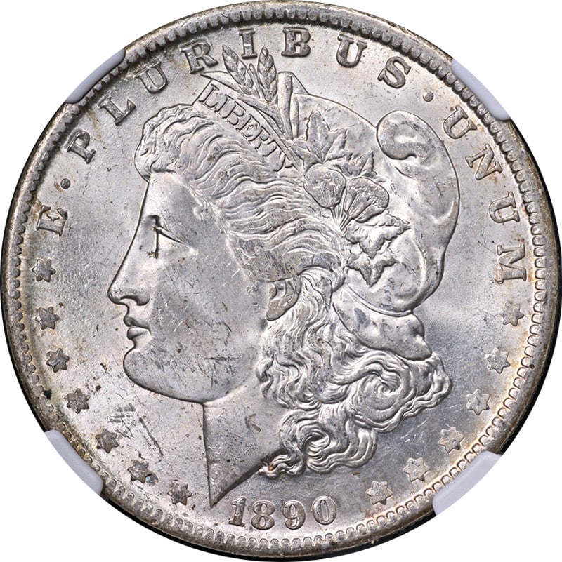 1890-O Morgan Silver Dollar NGC MS62 Uncirculated Coin (1 of 4)