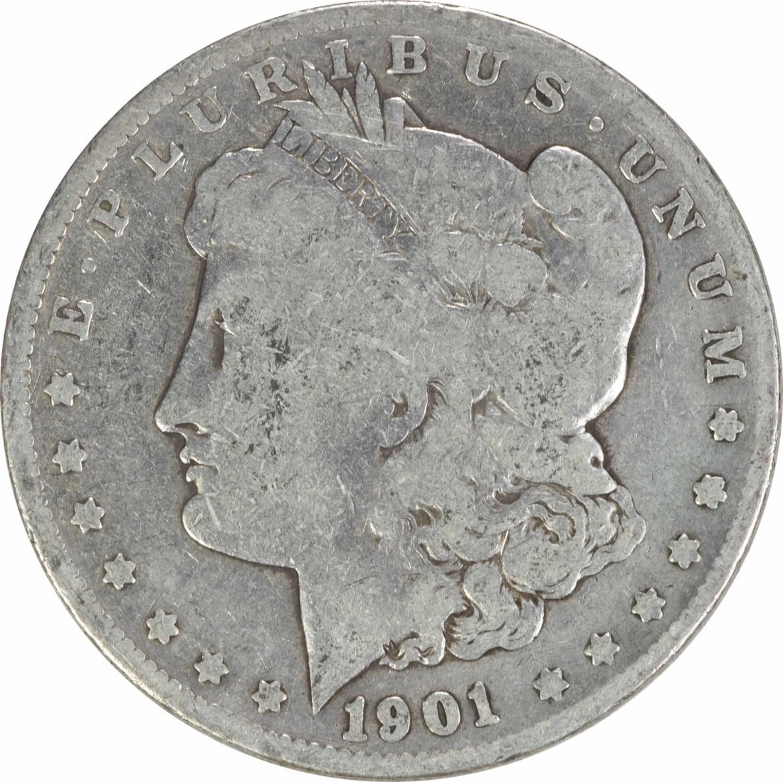 1901-S Morgan Silver Dollar 90% Silver VG Circulated Coin (1 of 2)