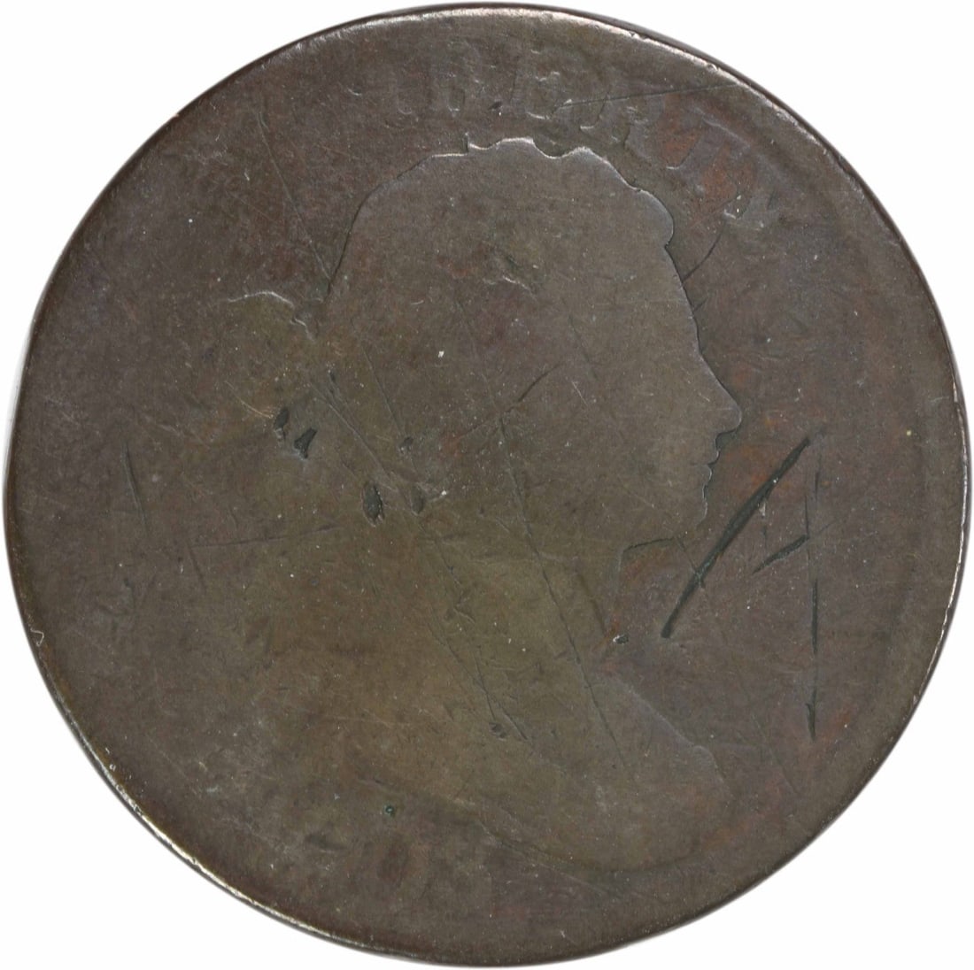 1803 Philadelphia Large Cent Draped Bust Copper Coin AG (1 of 2)