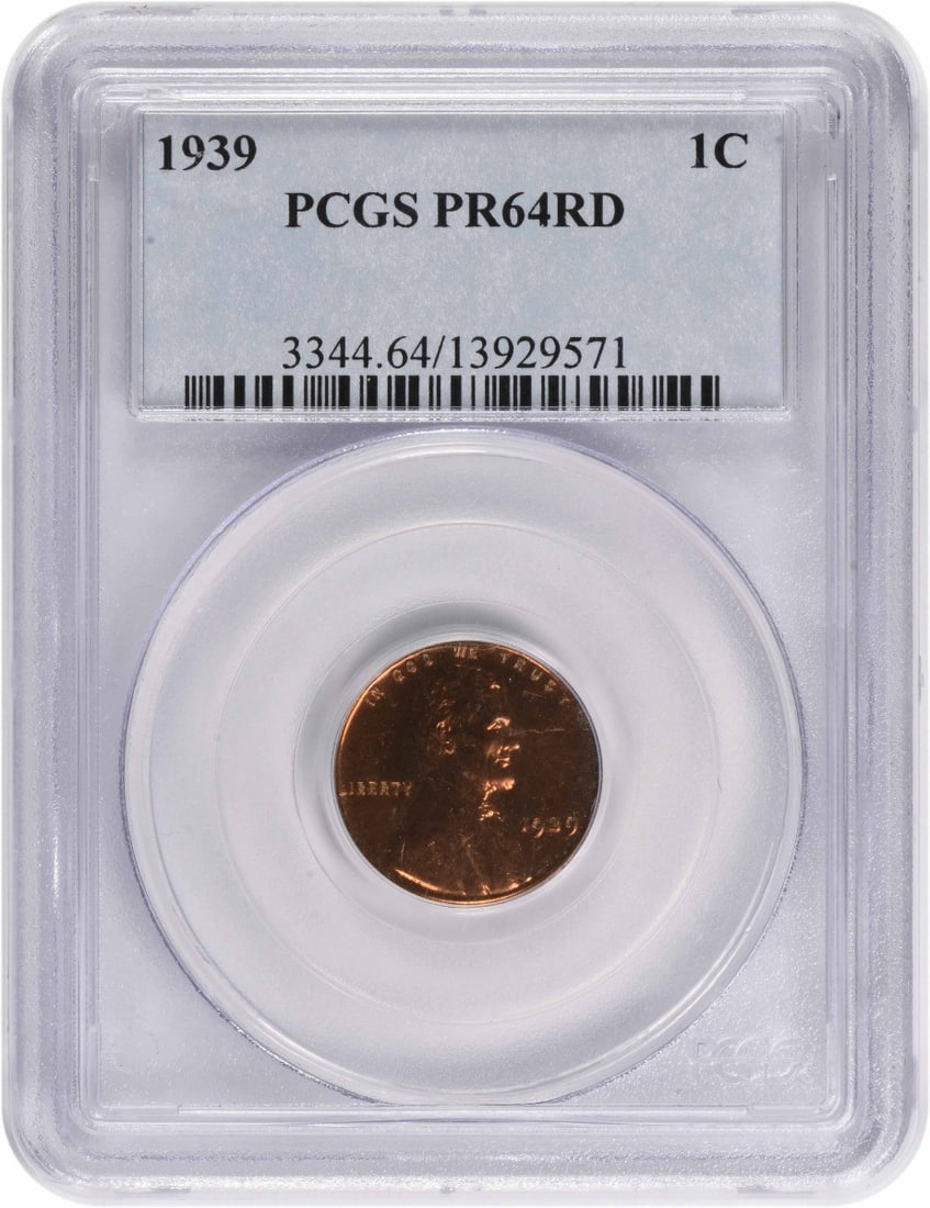 1939 Lincoln Wheat Proof Cent PCGS Graded PR64RD (1 of 2)