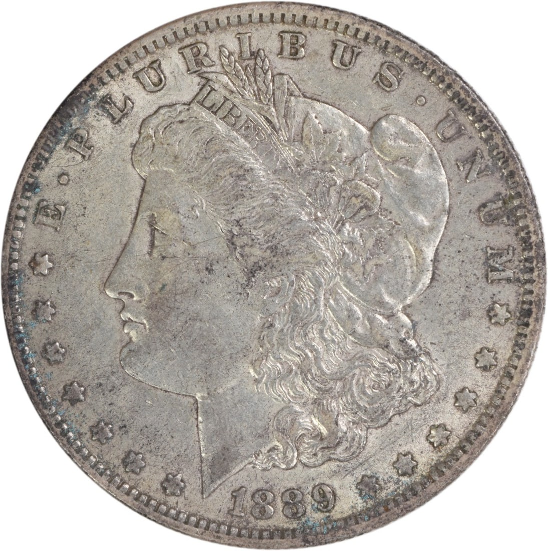 Choice EF 1889 New Orleans Morgan Silver Dollar Uncertified: Choice EF 1889 New Orleans Morgan Silver Dollar Uncertified This 1889-O Morgan Silver Dollar is a circulated coin from the New Orleans Mint, graded as Choice Extremely Fine (EF). Composed of 90% silve
