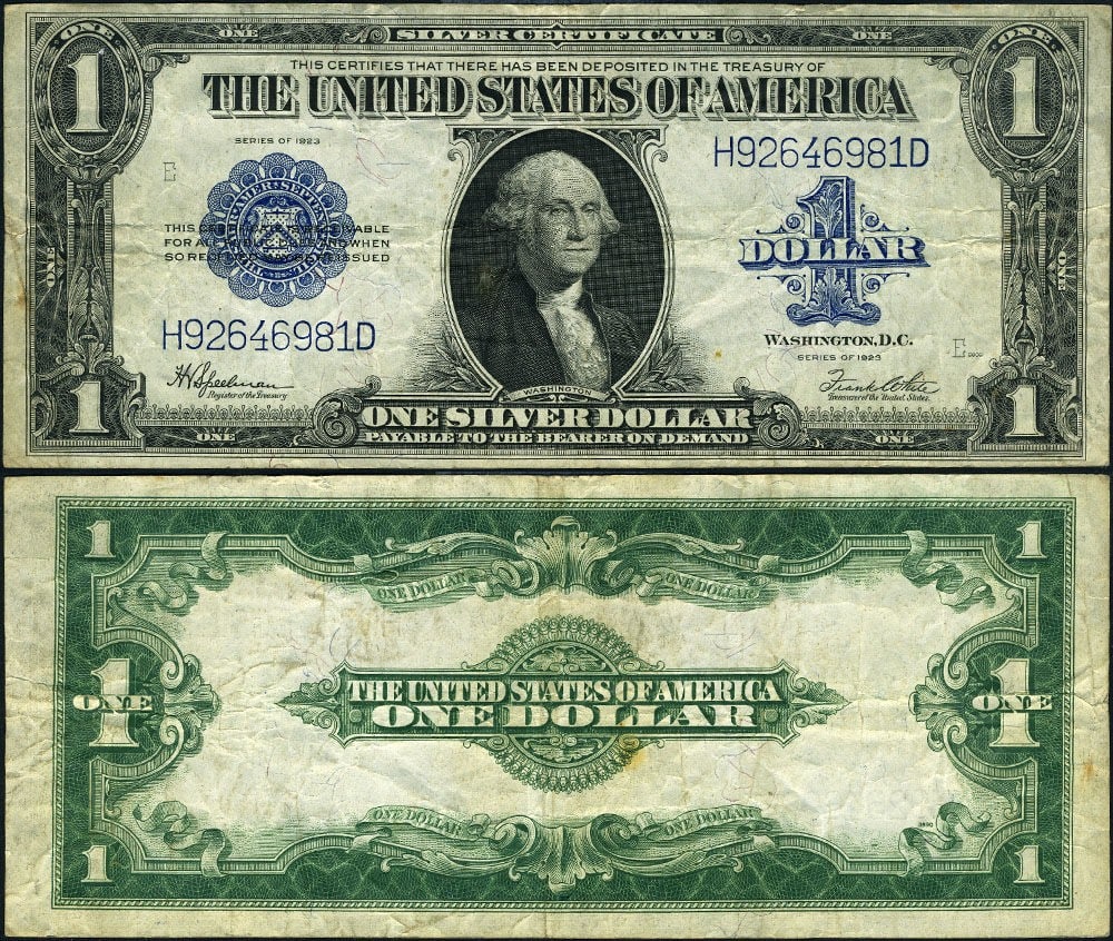 1923 $1 Silver Certificate FR. 237 Very Fine Plus (1 of 3)