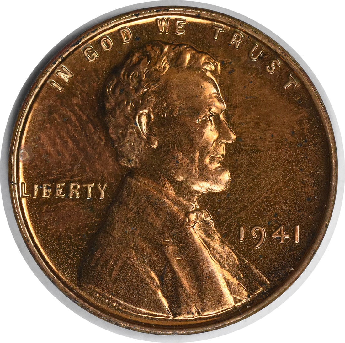 1941 Lincoln Wheat Cent Choice Proof Uncertified Copper Coin (1 of 2)
