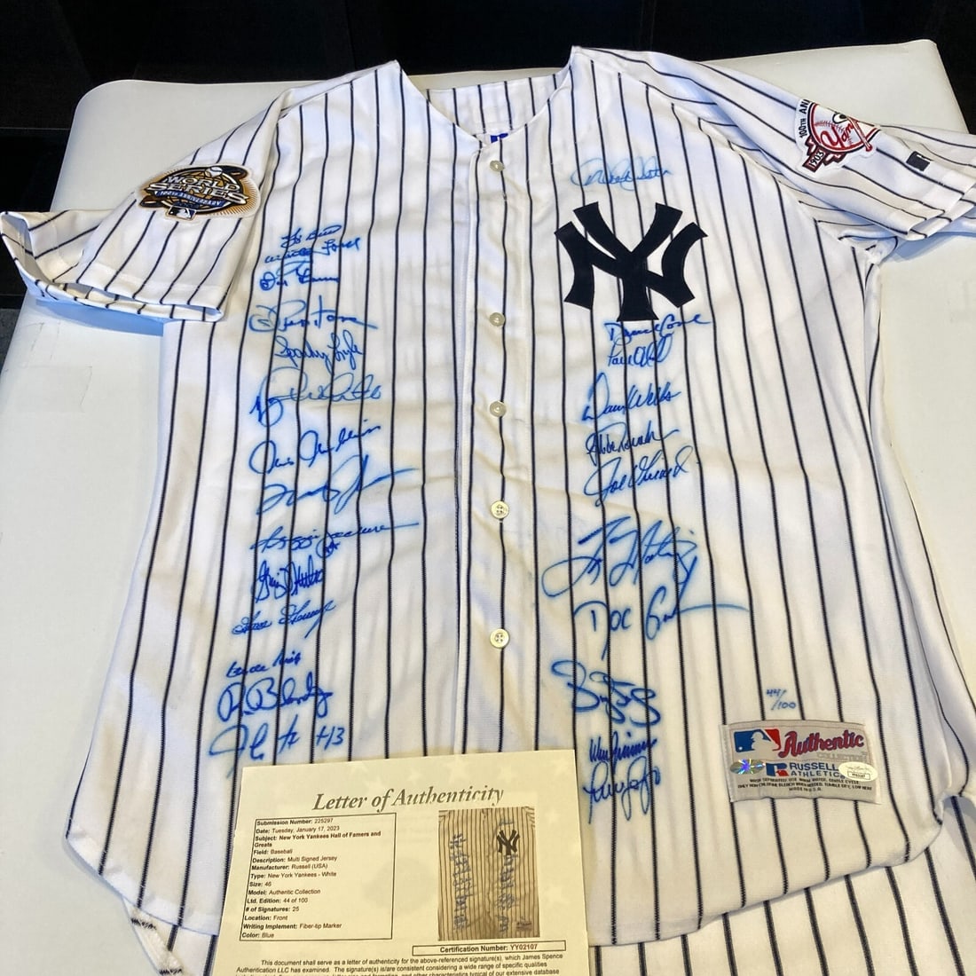 Derek Jeter New York Yankees Signed Jersey 25 Legends JSA COA Limited Edition (1 of 15)