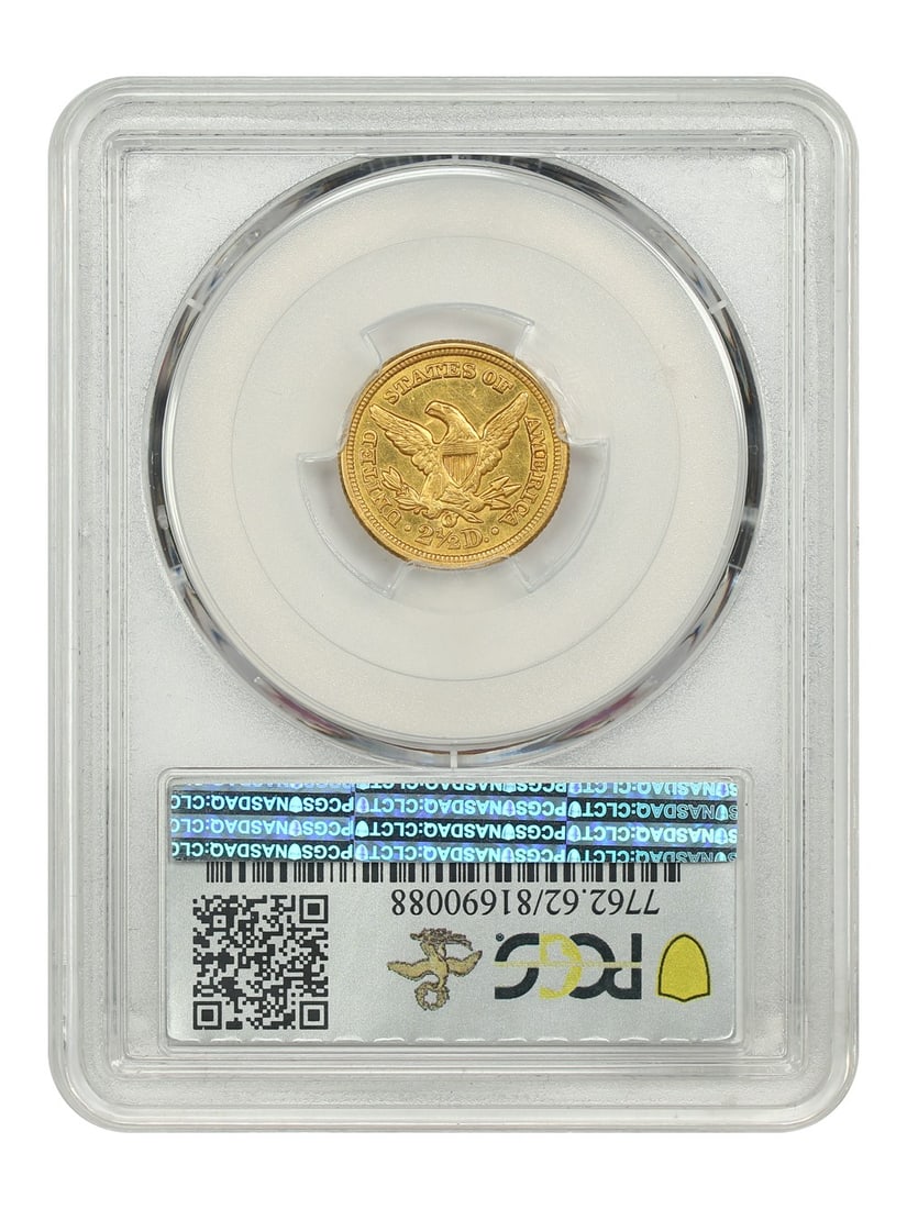 1851-O $2.50 Liberty Head Gold Coin PCGS MS62 Rare O-Mint Issue - 2
