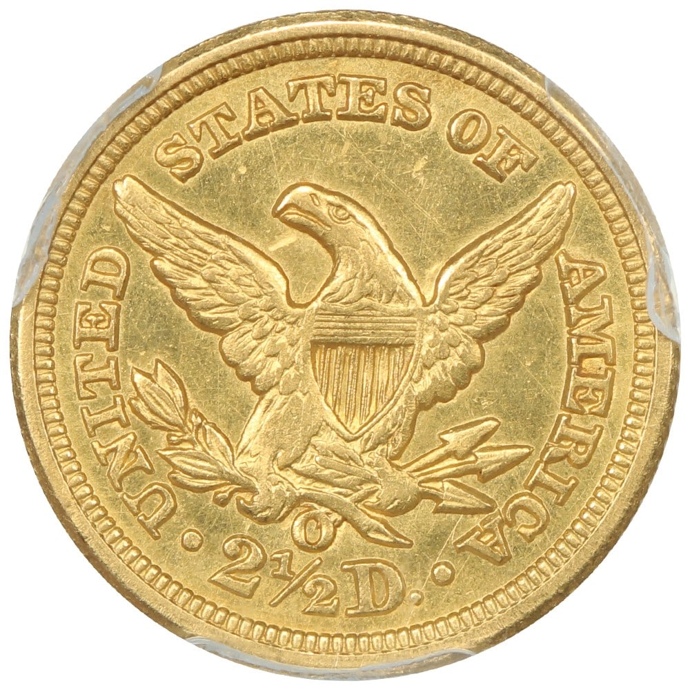 1851-O $2.50 Liberty Head Gold Coin PCGS MS62 Rare O-Mint Issue - 4