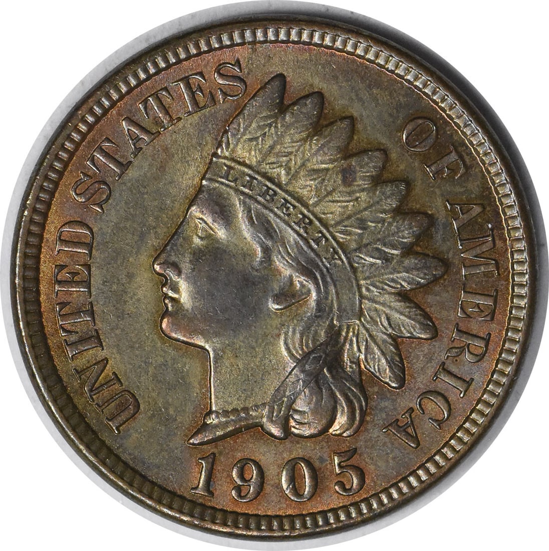1905 Indian Head Cent Choice BU Copper Uncertified Coin (1 of 2)