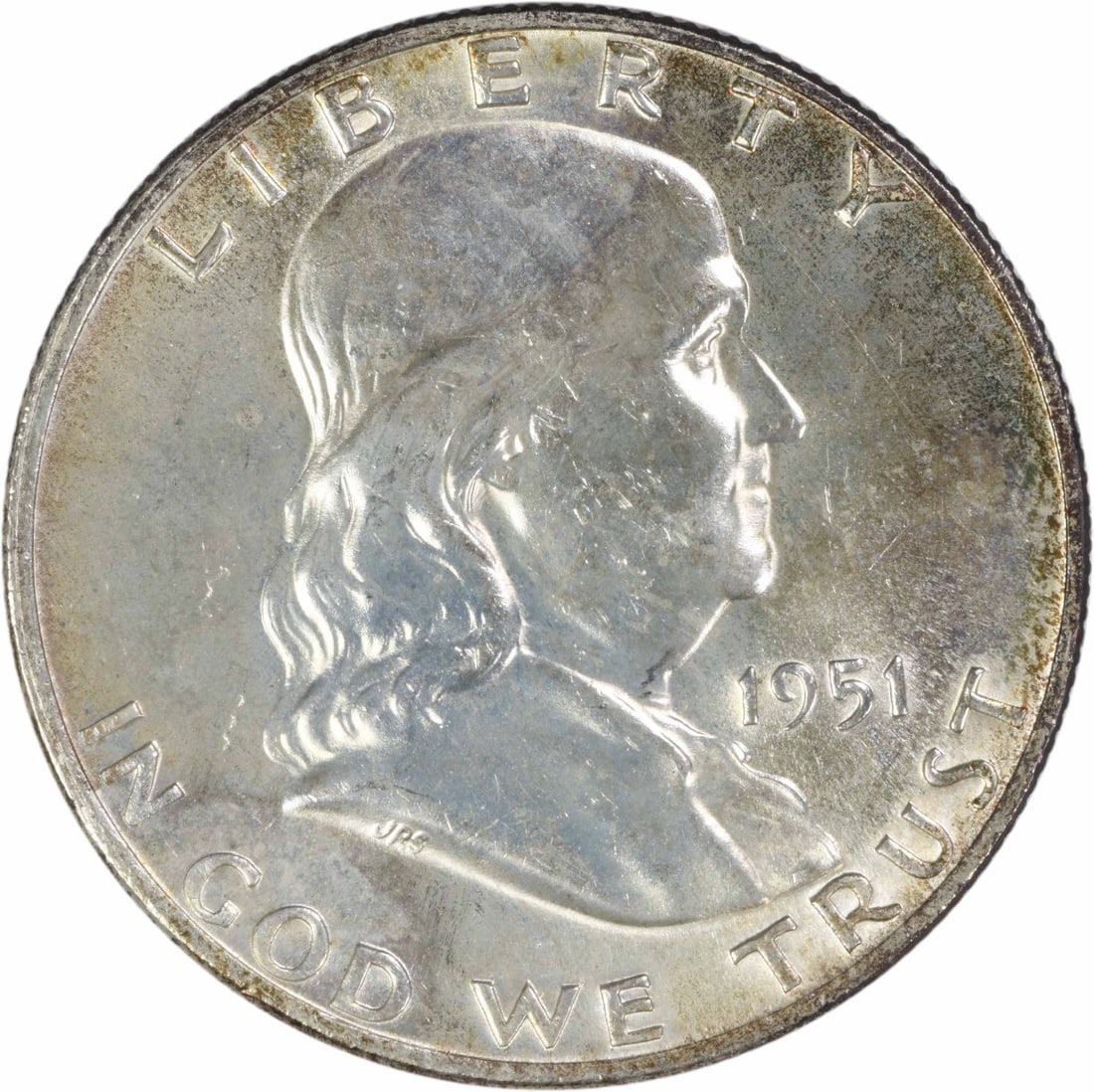 Uncirculated 1951 D Franklin 50 Cent Silver Coin BU Uncertified (1 of 2)