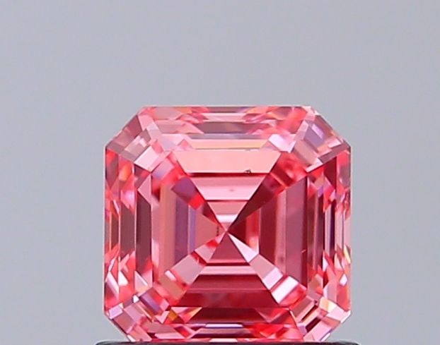 Loose Diamond - SQUARE EMERALD 1.0ct Fancy Vivid Pink VS2: Loose Diamond - SQUARE EMERALD 1.0ct Fancy Vivid Pink VS2 Source: This is a real non-mined Diamond that has been grown in a lab Shape: SQUARE EMERALD Carats: 1.0 Color: Fancy Vivid Pink Certification: