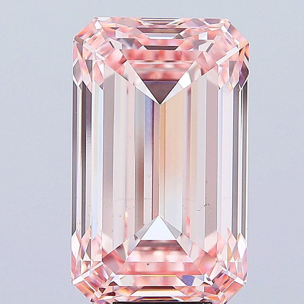 Loose Diamond - EMERALD 14.72ct Fancy Intense Pink VS1: Loose Diamond - EMERALD 14.72ct Fancy Intense Pink VS1 Source: This is a real non-mined Diamond that has been grown in a lab Shape: EMERALD Carats: 14.72 Color: Fancy Intense Pink Certification: IGI V