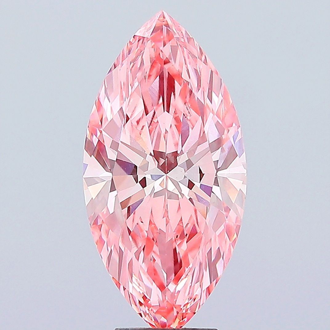 Loose Diamond - MARQUISE 6.04ct Fancy Vivid Pink VS1: Loose Diamond - MARQUISE 6.04ct Fancy Vivid Pink VS1 Source: This is a real non-mined Diamond that has been grown in a lab Shape: MARQUISE Carats: 6.04 Color: Fancy Vivid Pink Certification: IGI Video