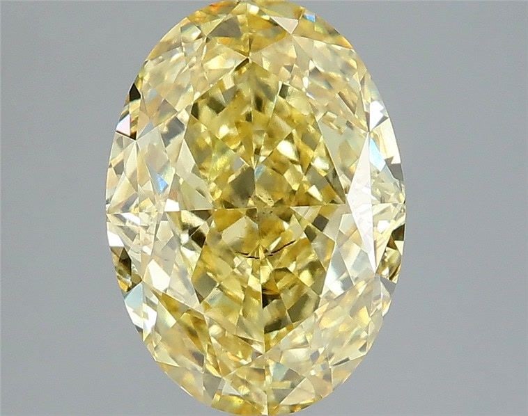 Loose Diamond - OVAL 3.53ct Fancy Vivid Yellow SI1: Loose Diamond - OVAL 3.53ct Fancy Vivid Yellow SI1 Source: This is a real non-mined Diamond that has been grown in a lab Shape: OVAL Carats: 3.53 Color: Fancy Vivid Yellow Certification: IGI Video: