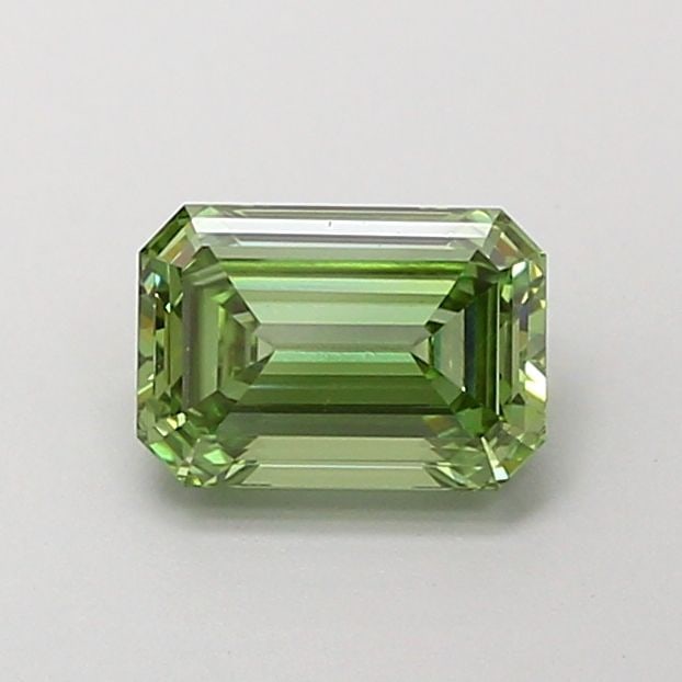 Loose Diamond - EMERALD 1.08ct Fancy Vivid Green VVS2: Loose Diamond - EMERALD 1.08ct Fancy Vivid Green VVS2 Source: This is a real non-mined Diamond that has been grown in a lab Shape: EMERALD Carats: 1.08 Color: Fancy Vivid Green Certification: IGI Vide
