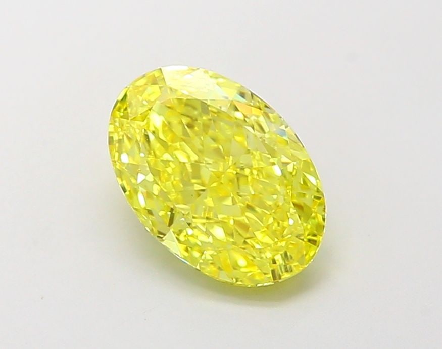 Loose Diamond - OVAL 1.63ct Fancy Vivid Yellow VS1: Loose Diamond - OVAL 1.63ct Fancy Vivid Yellow VS1 Source: This is a real non-mined Diamond that has been grown in a lab Shape: OVAL Carats: 1.63 Color: Fancy Vivid Yellow Certification: IGI Video: