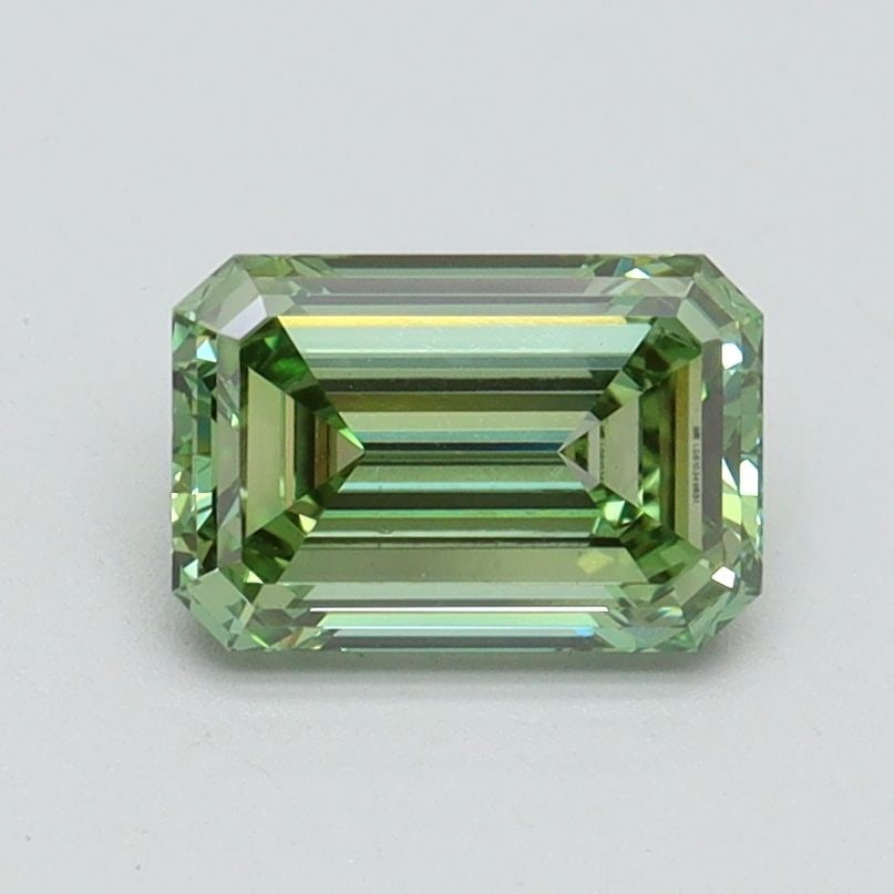 Loose Diamond - EMERALD 1.04ct Fancy Vivid Green VVS2: Loose Diamond - EMERALD 1.04ct Fancy Vivid Green VVS2 Source: This is a real non-mined Diamond that has been grown in a lab Shape: EMERALD Carats: 1.04 Color: Fancy Vivid Green Certification: IGI Vide