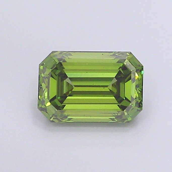 Loose Diamond - EMERALD 2.18ct Fancy Vivid Green VS1: Loose Diamond - EMERALD 2.18ct Fancy Vivid Green VS1 Source: This is a real non-mined Diamond that has been grown in a lab Shape: EMERALD Carats: 2.18 Color: Fancy Vivid Green Certification: IGI Video