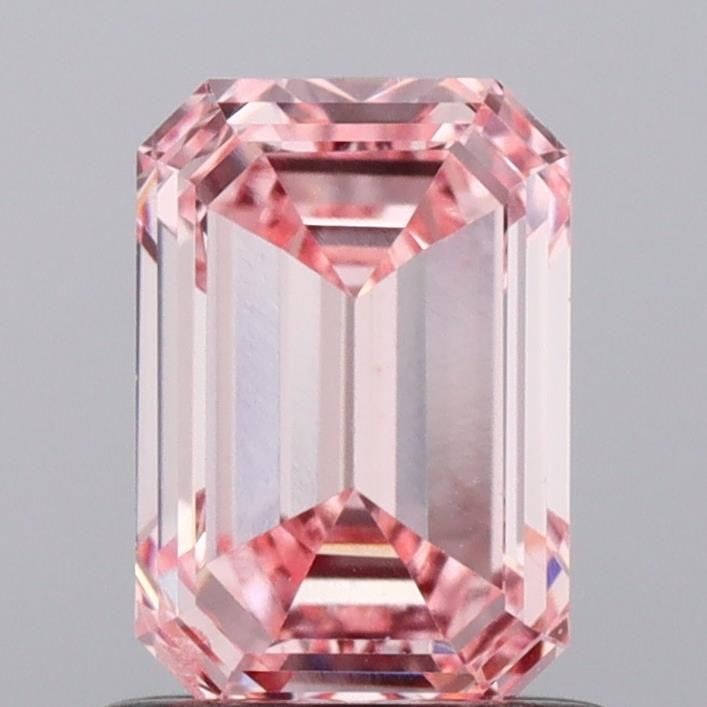 Loose Diamond - EMERALD 1.0ct Fancy Vivid Pink VS1: Loose Diamond - EMERALD 1.0ct Fancy Vivid Pink VS1 Source: This is a real non-mined Diamond that has been grown in a lab Shape: EMERALD Carats: 1.0 Color: Fancy Vivid Pink Certification: NONE Video: