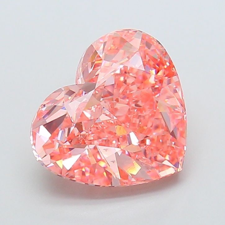 Loose Diamond - HEART 6.01ct Fancy Vivid Pink VS2: Loose Diamond - HEART 6.01ct Fancy Vivid Pink VS2 Source: This is a real non-mined Diamond that has been grown in a lab Shape: HEART Carats: 6.01 Color: Fancy Vivid Pink Certification: IGI Video: