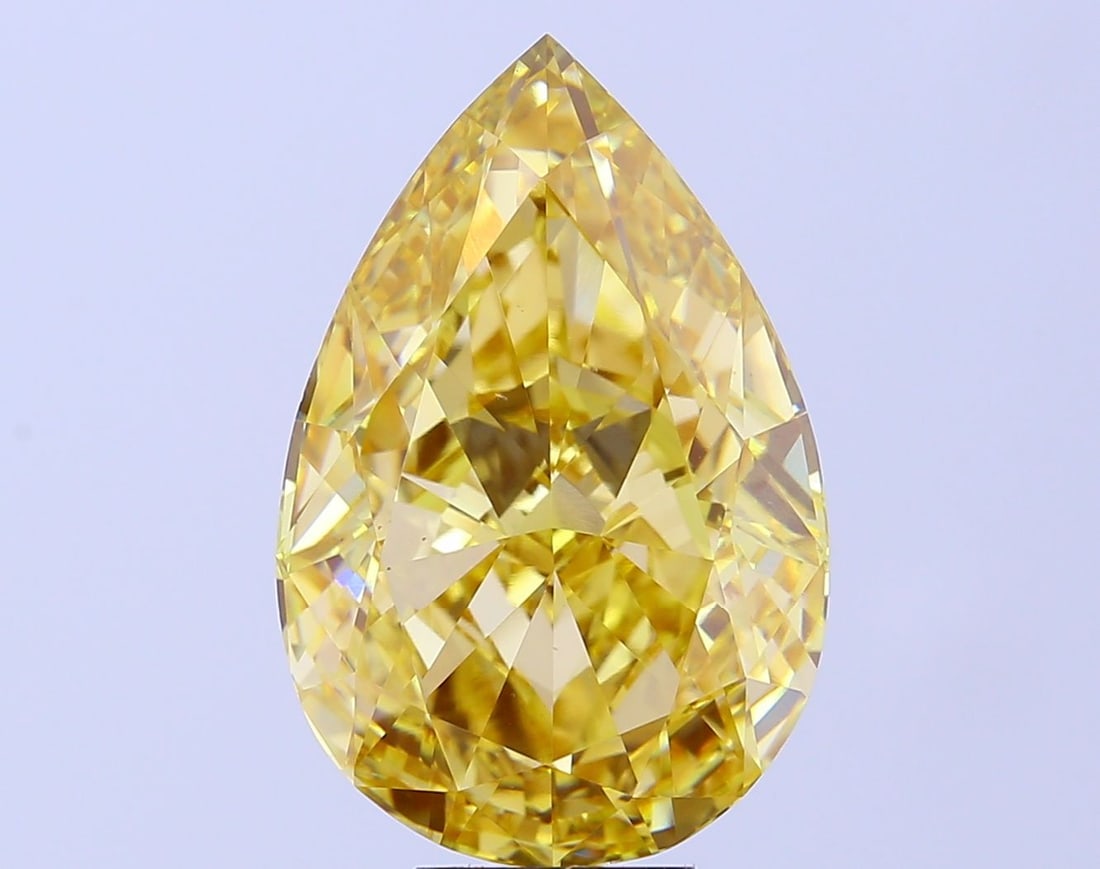 Loose Diamond - PEAR 11.01ct Fancy Intense Yellow VS1: Loose Diamond - PEAR 11.01ct Fancy Intense Yellow VS1 Source: This is a real non-mined Diamond that has been grown in a lab Shape: PEAR Carats: 11.01 Color: Fancy Intense Yellow Certification: IGI Vid