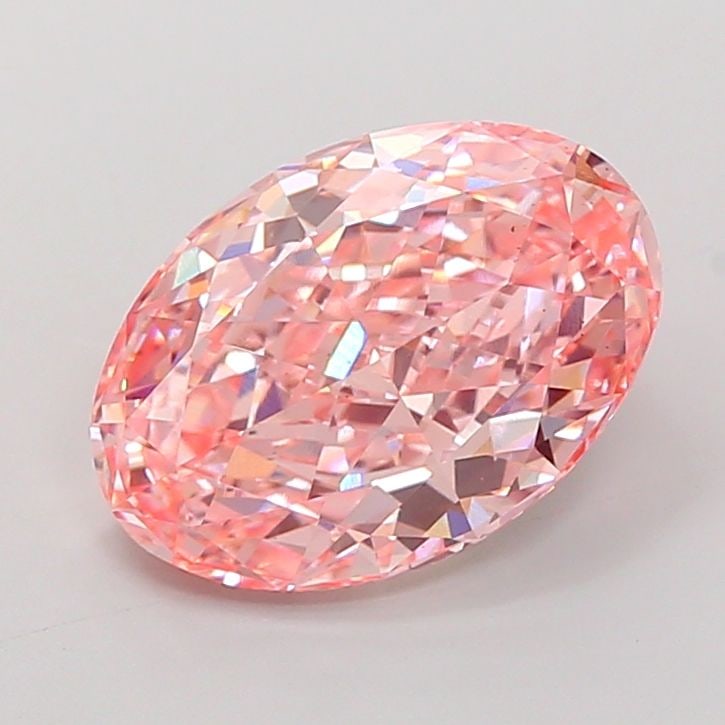 Loose Diamond - OVAL 4.57ct Fancy Vivid Pink VS2: Loose Diamond - OVAL 4.57ct Fancy Vivid Pink VS2 Source: This is a real non-mined Diamond that has been grown in a lab Shape: OVAL Carats: 4.57 Color: Fancy Vivid Pink Certification: IGI Video: