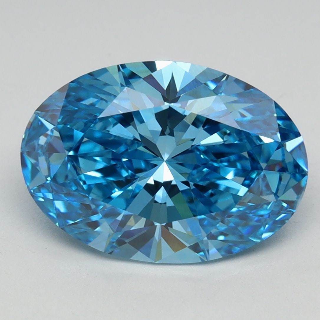 Loose Diamond - OVAL 3.01ct Fancy Vivid Blue VS1 (1 of 1)
