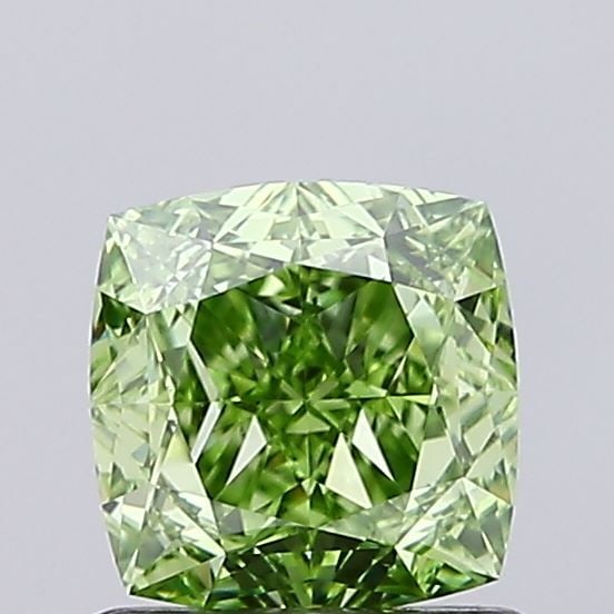 Loose Diamond - CUSHION MODIFIED 1.09ct Fancy Vivid Green VVS1: Loose Diamond - CUSHION MODIFIED 1.09ct Fancy Vivid Green VVS1 Source: This is a real non-mined Diamond that has been grown in a lab Shape: CUSHION MODIFIED Carats: 1.09 Color: Fancy Vivid Green Certi