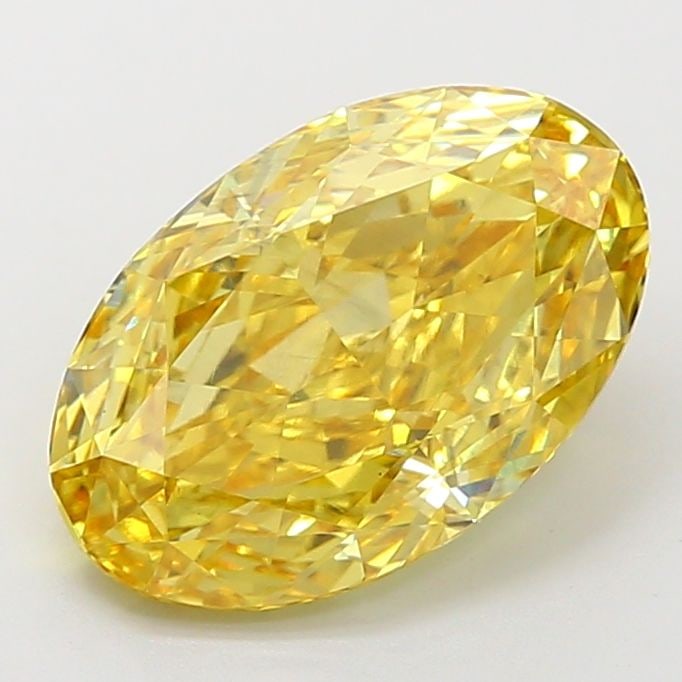 Loose Diamond - OVAL 3.57ct Fancy Vivid Yellow VS2: Loose Diamond - OVAL 3.57ct Fancy Vivid Yellow VS2 Source: This is a real non-mined Diamond that has been grown in a lab Shape: OVAL Carats: 3.57 Color: Fancy Vivid Yellow Certification: IGI Video: