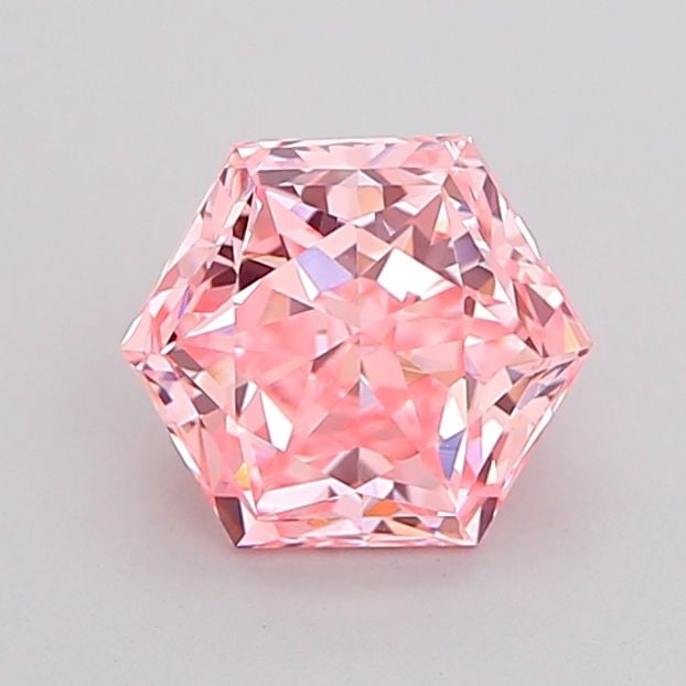 Loose Diamond - HEXAGONAL 1.1ct Fancy Vivid Pink VVS1: Loose Diamond - HEXAGONAL 1.1ct Fancy Vivid Pink VVS1 Source: This is a real non-mined Diamond that has been grown in a lab Shape: HEXAGONAL Carats: 1.1 Color: Fancy Vivid Pink Certification: IGI