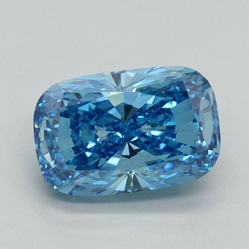 Loose Diamond - CUSHION BRILLIANT 1.61ct Fancy Vivid Blue VS1: Loose Diamond - CUSHION BRILLIANT 1.61ct Fancy Vivid Blue VS1 Source: This is a real non-mined Diamond that has been grown in a lab Shape: CUSHION BRILLIANT Carats: 1.61 Color: Fancy Vivid Blue Certif