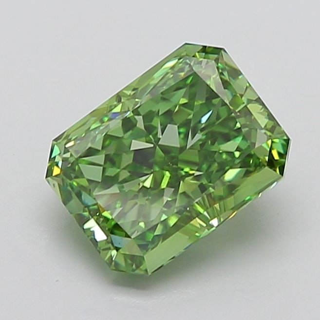 Loose Diamond - RADIANT 4.4ct Fancy Vivid Green VS1: Loose Diamond - RADIANT 4.4ct Fancy Vivid Green VS1 Source: This is a real non-mined Diamond that has been grown in a lab Shape: RADIANT Carats: 4.4 Color: Fancy Vivid Green Certification: IGI Video: