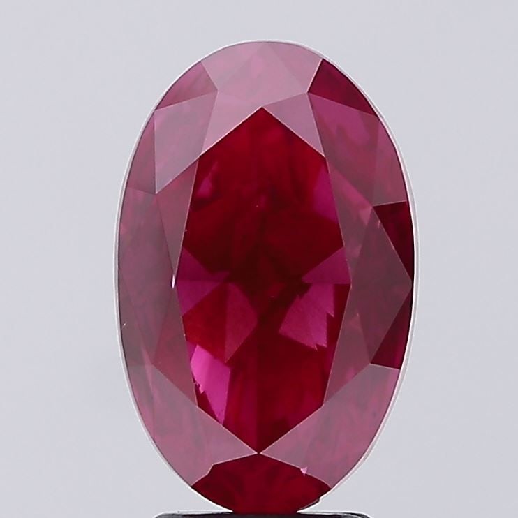 Loose Diamond - OVAL 5.04ct Fancy Vivid Red VS2: Loose Diamond - OVAL 5.04ct Fancy Vivid Red VS2 Source: This is a real non-mined Diamond that has been grown in a lab Shape: OVAL Carats: 5.04 Color: Fancy Vivid Red Certification: NONE Video: