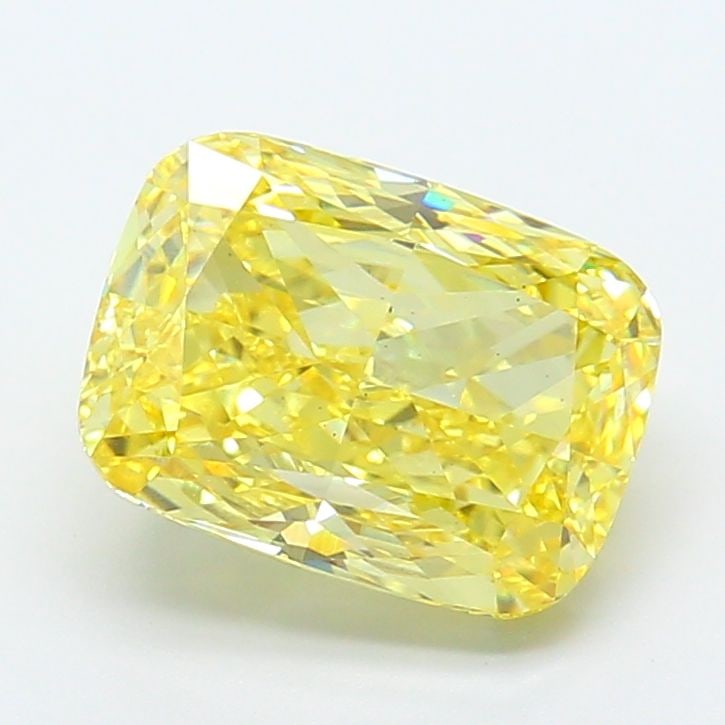 Loose Diamond - CUSHION MODIFIED 3.71ct Fancy Intense Yellow VS2: Loose Diamond - CUSHION MODIFIED 3.71ct Fancy Intense Yellow VS2 Source: This is a real non-mined Diamond that has been grown in a lab Shape: CUSHION MODIFIED Carats: 3.71 Color: Fancy Intense Yellow
