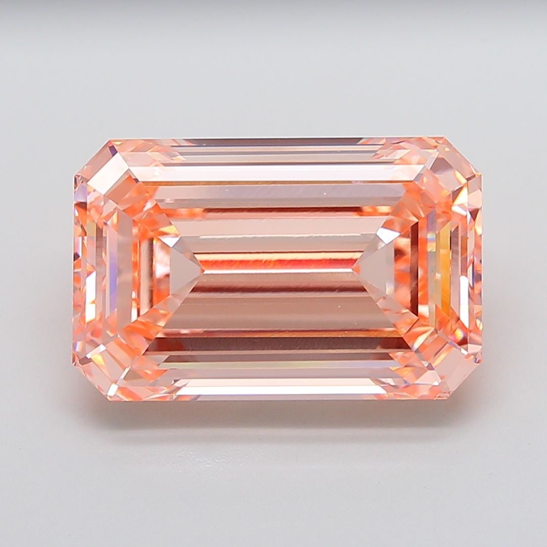 Loose Diamond - EMERALD 16.45ct Fancy Intense Pink VVS2: Loose Diamond - EMERALD 16.45ct Fancy Intense Pink VVS2 Source: This is a real non-mined Diamond that has been grown in a lab Shape: EMERALD Carats: 16.45 Color: Fancy Intense Pink Certification:
